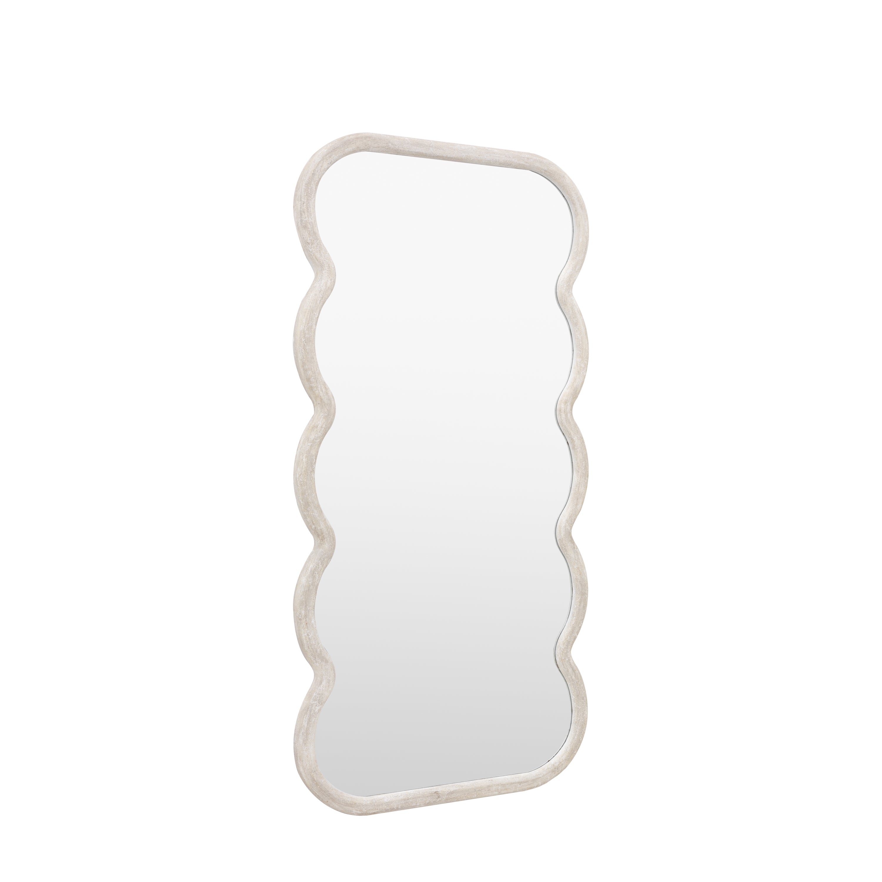 Amalfi White Wavy Full Length Leaner Mirror